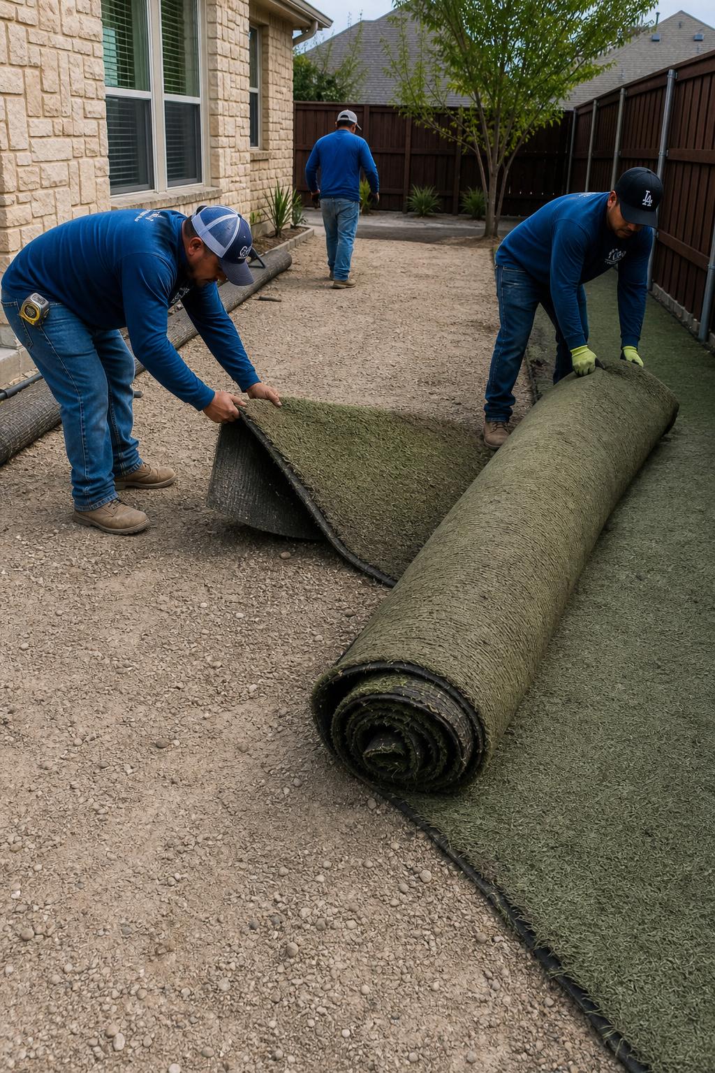 Turf Removal install in McKinney, TX